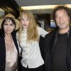 Anna Karina avec son mari Dennis Berry et Arielle Dombasle à l'avant-première du film "Opium" au cinéma "Le Saint-Germain-des-Pres" à Paris le 27 septembre 2013