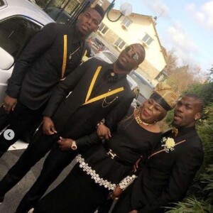 Paul Pogba avec ses frères Mathias et Florentin et leur maman Yeo Pogba. Florentin Pogba a épousé sa fiancée Sarita à Bussy-Saint-Georges le 13 décembre 2019.