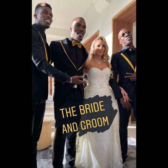 Paul Pogba au mariage de son grand vfrère Florentin, qui a épousé sa fiancée Sarita le 13 décembre 2019 à Bussy-Saint-Georges.