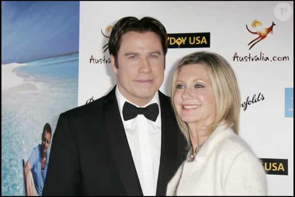 John Travolta et Olivia Newton-John à la soirée de gala pour la semaine de l'Australie à Hollywood le 19 janvier 2008.