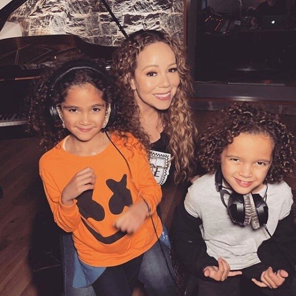 Mariah Carey et ses enfants Monroe et Moroccan. Instagram. Le 28 juillet 2019.