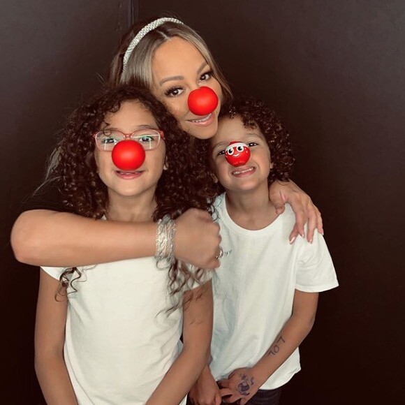 Mariah Carey et ses enfants Monroe et Moroccan. Instagram. Le 23 mai 2019.
