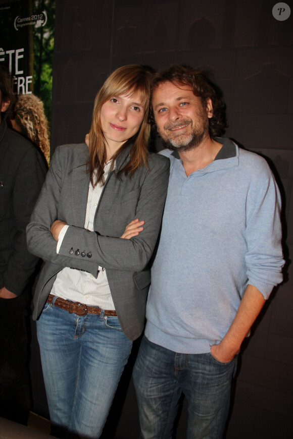 La realisatrice Amelie van Elmbt et le producteur Christophe Ruggia - Soirée pour le film "La tete la première" au restaurant Sassolini à Paris, le 27 septembre 2012