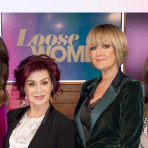 Sharon Osbourne sur le plateau de l'émission Loose Women. Décembre 2019.