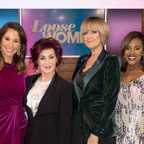 Sharon Osbourne sur le plateau de l'émission Loose Women. Décembre 2019.