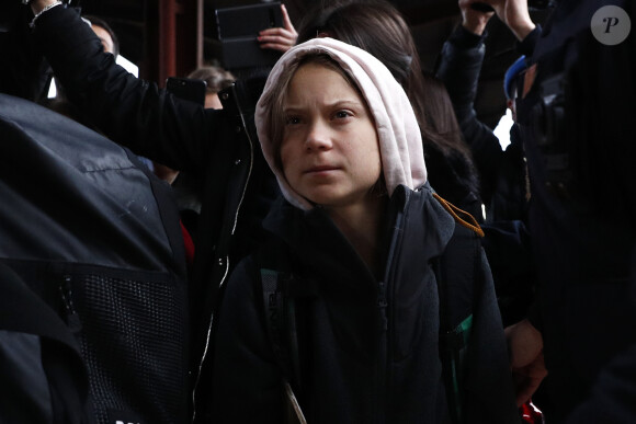 Greta Thunberg arrive à la gare de Madrid, le 6 décembre 2019.