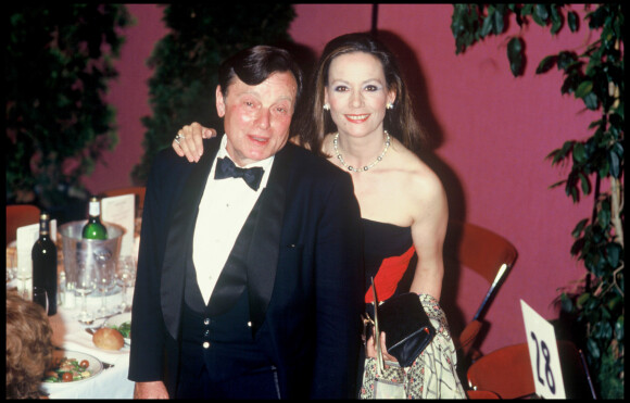 Claudine Auger et son mari au Festival de Cannes en 1986.