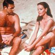 Sean Connery et Claudine Auger sur le tournage de "Thunderball".