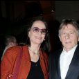 Claudine Auger et Roman Polanski lors de la remise du prix Scopus 2008 au palais Brongniart à Paris par les associations françaises et suisses des amis de l'université hébraïque le 19 octobre 2008.