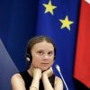 Greta Thunberg, adolescente suédoise, militante pour le climat au cours d'un débat à l'Assemblée Nationale à Paris. Le 23 juillet 2019