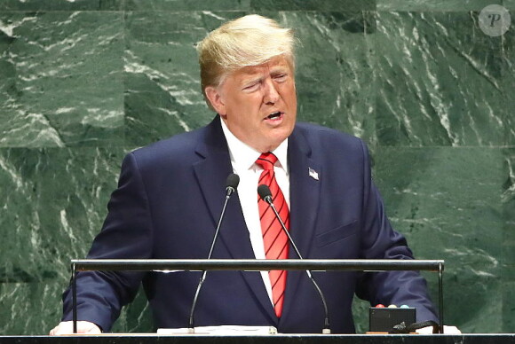Donald Trump à la tribune lors de la 74ème assemblée générale de l'ONU à New York, le 24 septembre 2019.