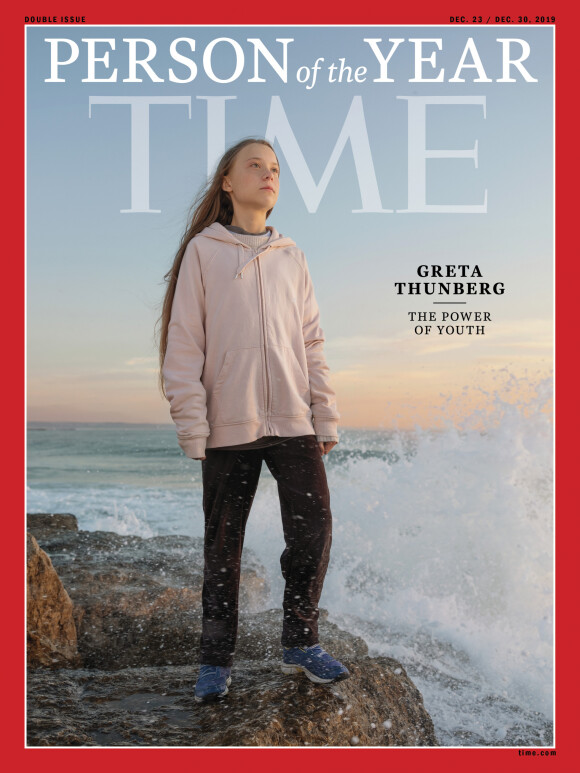 L'activiste Greta Thunberg, nommée personnalité de l'année 2019 par le magazine américain "Time" dont elle fait la couverture.