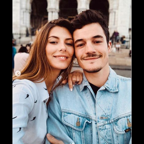 Camille Cerf et son chéri Cyrill Roty le 4 avril 2019.