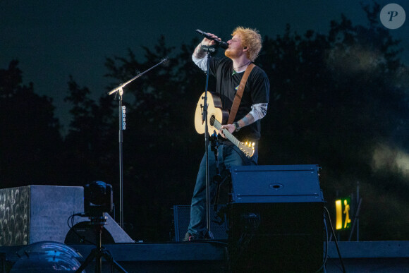 Ed Sheeran en concert à Chantry Park, à Ipswich Town. Le 23 août 2019.