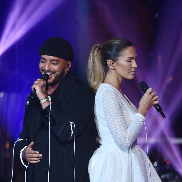 Exclusif - Slimane et Vitaa - Enregistrement de l'émission "Les années bonheur" présentée par Patrick Sébastien, diffusée le 16 février sur France 2. Le 5 février 2019 © Giancarlo Gorassini / Bestimage