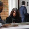 Melanie Panayiotou - Les soeurs de George Michael à la sortie de son domicile pour se rendre aux obsèques du chanteur à Londres le 29 mars 2017.