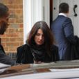 Melanie Panayiotou - Les soeurs de George Michael à la sortie de son domicile pour se rendre aux obsèques du chanteur à Londres le 29 mars 2017.