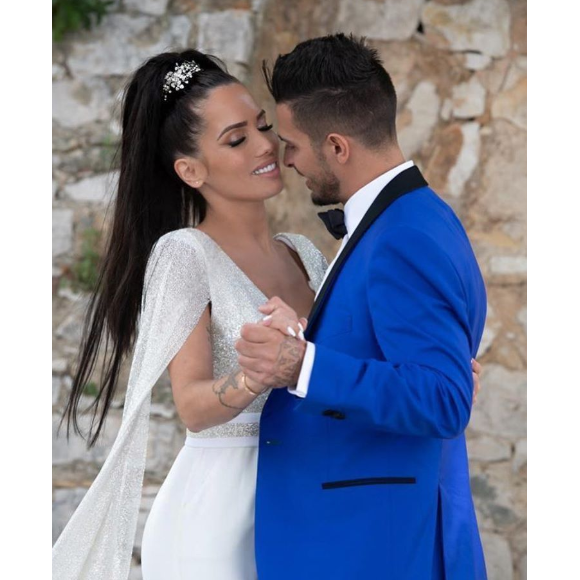 Manon Marsault et Julien Tanti, candidats des "Marseillais" (W9), se sont mariés à Cassis le 2 mai 2019.