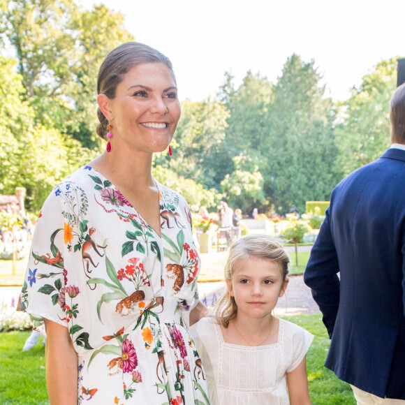La princesse Victoria de Suède et son mari le prince Daniel de Suède - La famille royale de Suède célèbre l'anniversaire (42 ans) de la princesse Victoria de Suède à la Villa Solliden à Oland en Suède, le 14 juillet 2019.