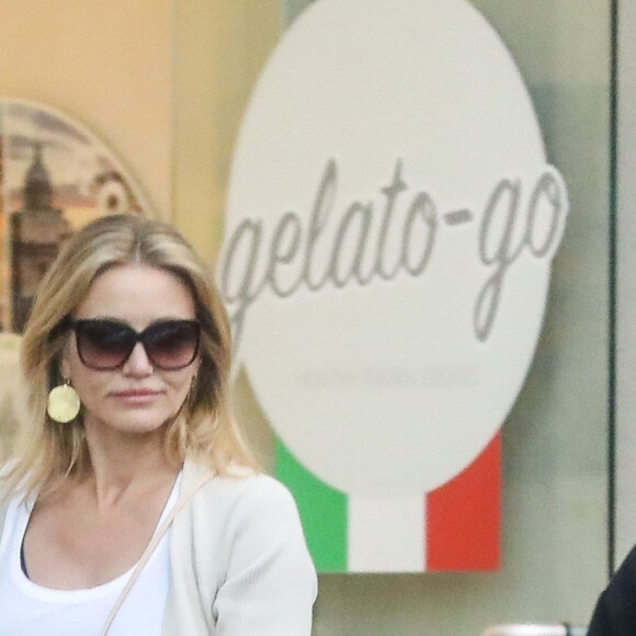 Exclusif - Cameron Diaz et Benji Madden dans Beverly Hills à Los Angeles, le 30 juillet 2019