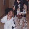 Kim Kardashian avec Kanye West et leur fille aînée North sur Instagram, décembre 2019.