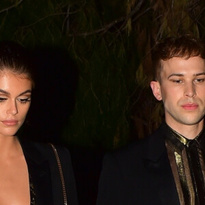 Exclusif - Kaia Gerber et Tommy Dorfman à la soirée Saint Laurent Pre-Golden Globes Party organisée par Anthony Vaccarello et Rami Malek à Los Angeles, Californie, Etats-Unis, le 4 janvier 2020.