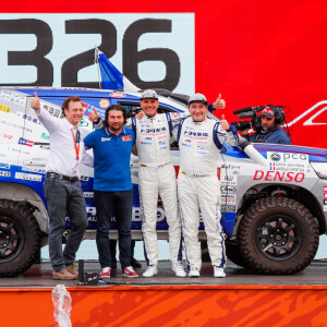 326 Lavieille Christian (fra), Garcin Jean-Pierre (fra), Toyota, Toyota Auto Body, Auto, Car, Motul, action lors de la cérémonie de départ du Dakar 2020 à Djeddah, Arabie Saoudite, le 4 janvier 2020. © François Flamand/Panoramic/Bestimage