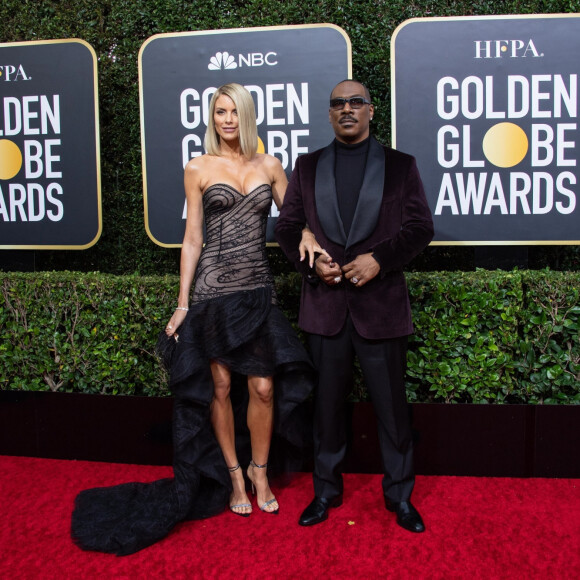 Paige Butcher et Eddie Murphy assistent à la 77ème cérémonie annuelle des Golden Globe Awards au Beverly Hilton Hotel à Los Angeles, le 5 janvier 2020.