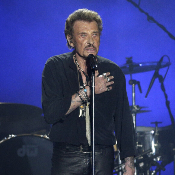 Exclusif - Johnny Hallyday en concert au Vélodrome à Arcachon, où 8500 personnes sont venues l'acclamer. Le 19 juillet 2016 © Patrick Bernard-Thibaud Moritz / Bestimage