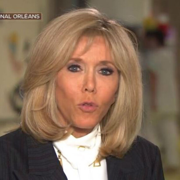 Brigitte Macron en direct dans le JT de 13 heures, sur TF1, le 8 janvier 2020, depuis le centre hospitalier d'Orléans.