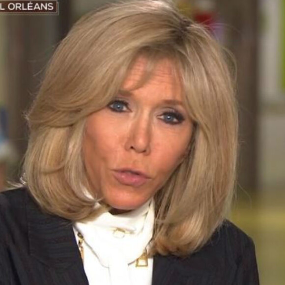 Brigitte Macron en direct dans le JT de 13 heures, sur TF1, le 8 janvier 2020, depuis le centre hospitalier d'Orléans.