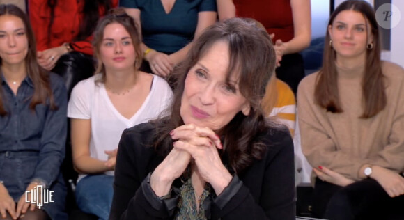 Chantal Lauby, invitée de l'émission "Clique" sur Canal+. Le 8 janvier 2020.
