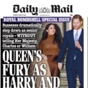 Les unes des journaux reprennent le Megxit, la volonté du Prince Harry et de Meghan Markle de se mettre en marge de la famille royale.