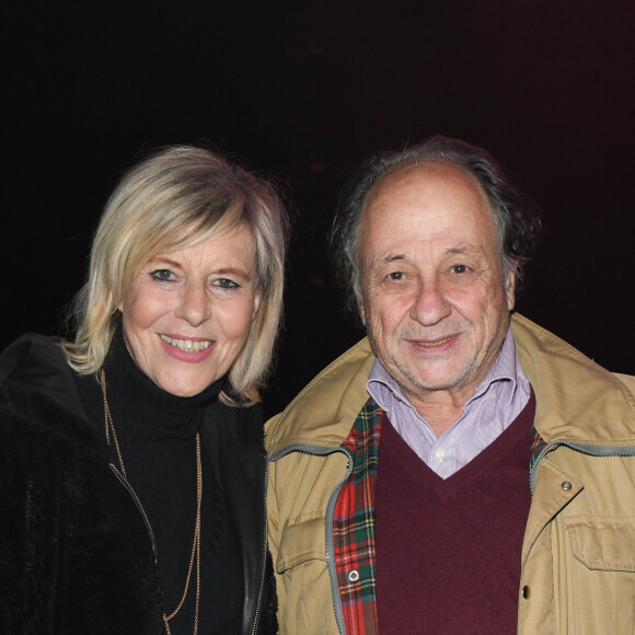 Chantal Ladesou avec son mari Michel Ansault - People en backstage lors du deuxième jour du concert de Patrick Bruel lors de sa tournée "Ce soir on sort..." à Paris La Défense Arena. Le 7 décembre 2019. © Coadic Guirec/Bestimage