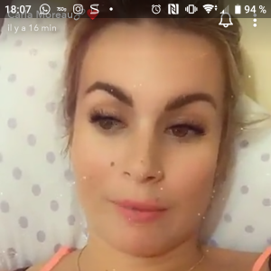 Carla Moreau des "Marseillais" sur Snapchat, le 10 janvier 2019