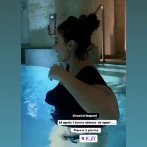 Rachel Legrain-Trapani, filmée par son chéri Valentin Léonard, annonce sur Instagram que son 1er trimestre de grossesse est terminé, le 10 janvier 2020.