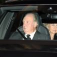 Le roi Juan Carlos Ier et la reine Sofia d'Espagne - La famille royale d'Espagne se recueille après le décès de l'Infante Maria del Pilar de Bourbon à Madrid, le 8 janvier 2020.