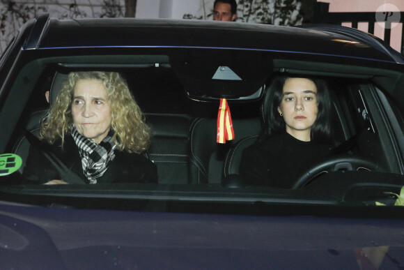 L'infante Elena d'Espagne et Victoria Federica - La famille royale d'Espagne se recueille après le décès de l'Infante Maria del Pilar de Bourbon à Madrid, le 8 janvier 2020.