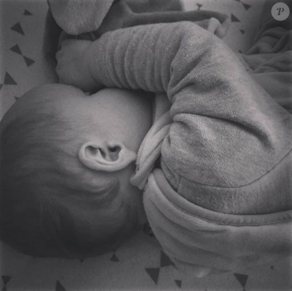 Photo du bébé d'Aude sur Instagram, le 06 octobre 2019.