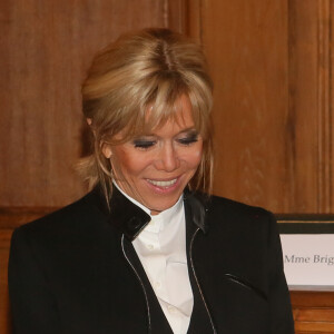 Brigitte Macron (Trogneux) - Remise du prix 2017 "Institut de France / Fondation Stéphane Bern pour l'histoire et le patrimoine" à l'Institut de France à Paris, France, le 11 janvier 2018. © CVS/Bestimage