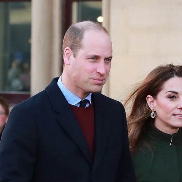 Le prince William, duc de Cambridge, et Catherine Kate Middleton, duchesse de Cambridge, lors d'une visite à la mairie de Bradford le 15 janvier 2020.