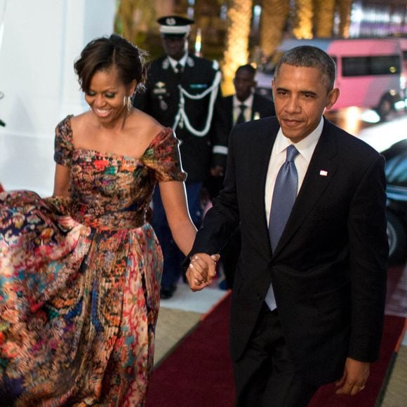 Barack Obama et Michelle Obama en visite officielle au Sénégal, juin 2013.