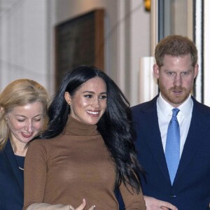 Le prince Harry, duc de Sussex, et Meghan Markle, duchesse de Sussex, en visite à la Canada House à Londres, le 7 janvier 2020.