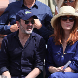 Bruno Solo et sa femme Véronique dans les tribunes lors des internationaux de France de Roland Garros à Paris, le 31 mai 2017. © - Dominique Jacovides - Cyril Moreau/ Bestimage