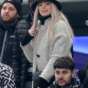 Mélanie Da Cruz (Enceinte, compagne du footballeur Anthony Martial)- People dans les tribunes du Stade de France lors du match de football amical France - Colombie à Saint-Denis le 23 mars 2018. © Cyril Moreau/Bestimage