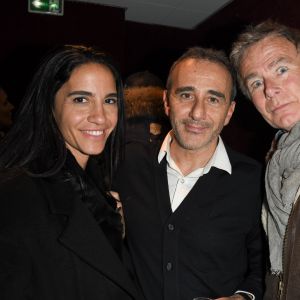 Exclusif - Elie Semoun,Franck Dubosc et sa femme Danièle - Première du spectacle "Elie Semoun et ses monstres" aux Folies Bergère à Paris le 7 janvier 2020. © Coadic Guirec/Bestimage