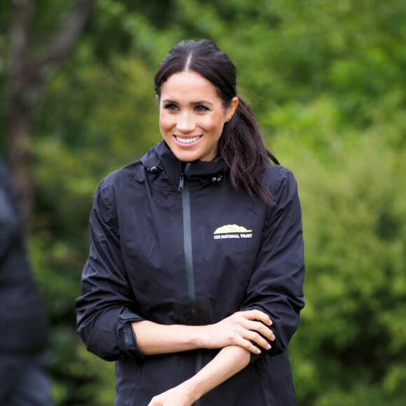 Meghan Markle, duchesse de Sussex, à l'inauguration d'un site de 20 hectares pour The Queen's Commonwealth Canopy à Auckland, Nouvelle-Zélande, le 30 octobre 2018.