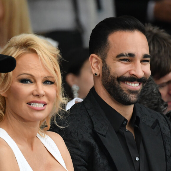 Pamela Anderson et son compagnon Adil Rami lors de la soirée Amber Lounge Monaco 2019 au profit de la fondation de Jackie Stewart "Race Against Dementia" à l'hôtel Méridien Beach Plaza à Monaco, le 24 mai 2019. © Bruno Bebert / Bestimage
