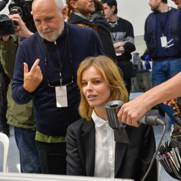 Eva Herzigova dans les coulisses du défilé de mode Haute-Couture printemps-été 2020 Alexandre Vauthier à Paris. Le 21 janvier 2020 © Veeren - Christophe Clovis / Bestimage