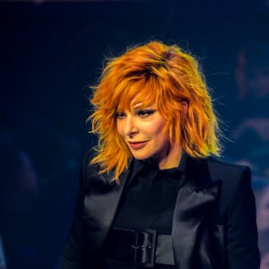 Mylène Farmer lors du dernier défilé de mode Haute-Couture printemps-été 2020 "Jean-Paul Gaultier" au théâtre du Châtelet à Paris, France, le 22 janvier 2020.